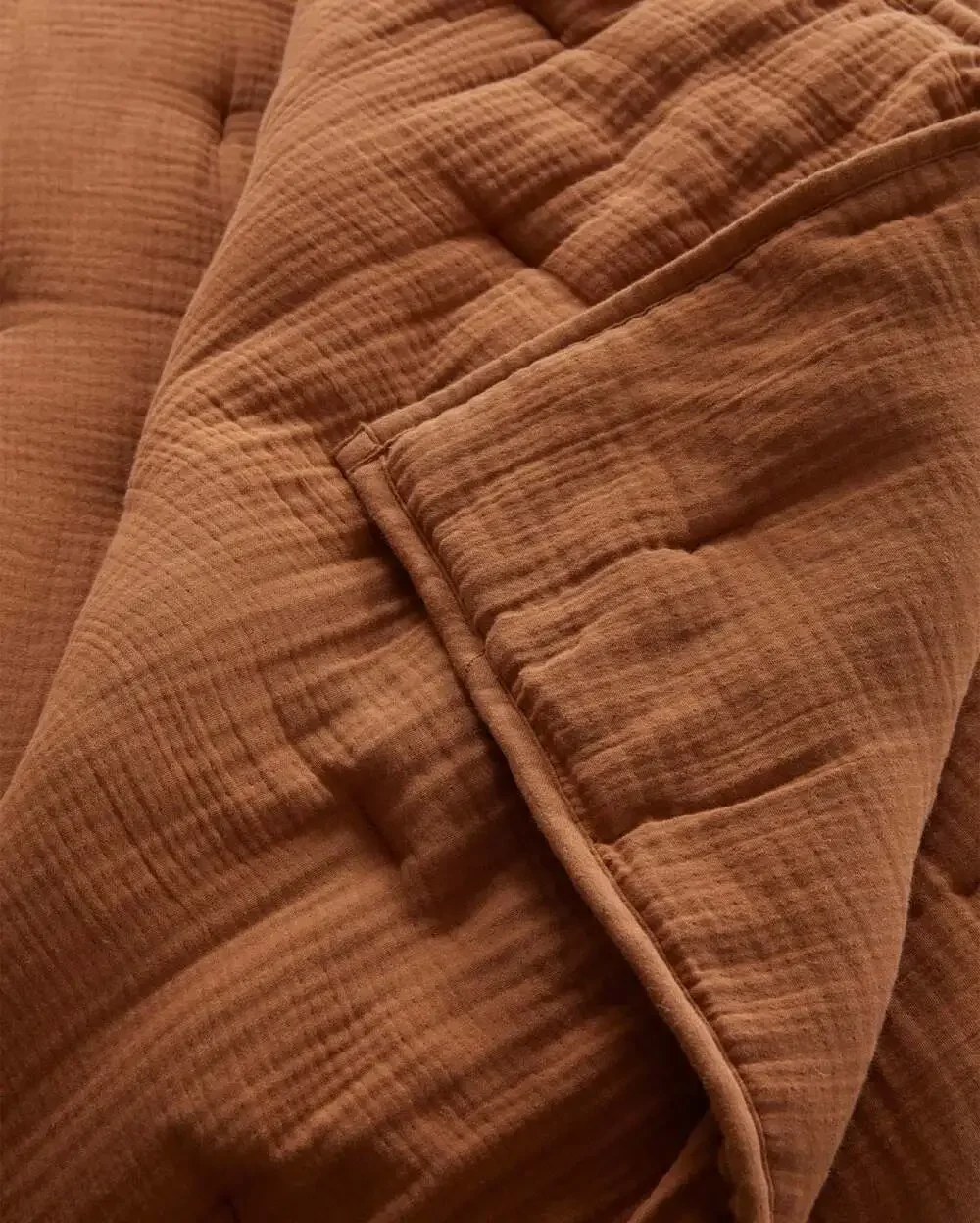 Quince Organic Cotton Gauze Blanket in Terracotta Twin size quilt only new no ta